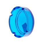 Round ashtray, made of glass, Selena, 10.5 cm, blue color